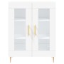 Aparador alto madera contrachapada blanco 69,5x34x180 cm