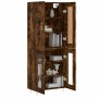 Aparador alto madera contrachapada roble ahumado 69,5x34x180 cm