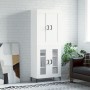 Aparador alto madera contrachapada blanco 69,5x34x180 cm