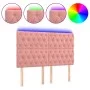 Pink velvet headboard with LED lights 144x7x118/128 cm by vidaXL, Headboards and footboards - Ref: Foro24-3122813, Price: 155...