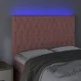 Pink velvet headboard with LED lights 144x7x118/128 cm by vidaXL, Headboards and footboards - Ref: Foro24-3122813, Price: 155...