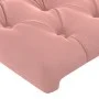 Pink velvet headboard with LED lights 144x7x118/128 cm by vidaXL, Headboards and footboards - Ref: Foro24-3122813, Price: 155...