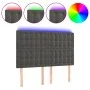 Headboard with LED lights dark gray velvet 144x5x118/128 cm by vidaXL, Headboards and footboards - Ref: Foro24-3122907, Price...