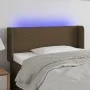 Kopfteil mit LED aus dunkelbraunem Stoff 103x16x78/88 cm von vidaXL, Kopf- und Fußteile - Ref: Foro24-3122949, Preis: 56,06 €...