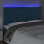 Kopfteil mit LED-Beleuchtung, dunkelblauer Samt, 180 x 7 x 118/128 cm von vidaXL, Kopf- und Fußteile - Ref: Foro24-3122824, P...