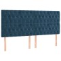 Kopfteil mit LED-Beleuchtung, dunkelblauer Samt, 180 x 7 x 118/128 cm von vidaXL, Kopf- und Fußteile - Ref: Foro24-3122824, P...