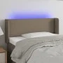 Cabecero con LED de tela gris taupe 83x16x78/88 cm de vidaXL, Cabeceros y pies de cama - Ref: Foro24-3122934, Precio: 52,50 €...