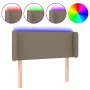 Cabecero con LED de tela gris taupe 83x16x78/88 cm de vidaXL, Cabeceros y pies de cama - Ref: Foro24-3122934, Precio: 52,50 €...