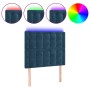 Cabecero con luces LED terciopelo azul oscuro 80x5x118/128 cm de vidaXL, Cabeceros y pies de cama - Ref: Foro24-3122892, Prec...