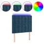 Cabecero con luces LED terciopelo azul oscuro 80x5x118/128 cm de vidaXL, Cabeceros y pies de cama - Ref: Foro24-3122892, Prec...