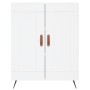 Aparador alto madera contrachapada blanco 69,5x34x180 cm