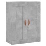 Aparador alto madera contrachapada gris hormigón 69,5x34x180 cm