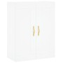 Aparador alto madera contrachapada blanco 69,5x34x180 cm