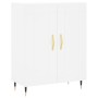 Aparador alto madera contrachapada blanco 69,5x34x180 cm
