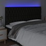 Kopfteil mit LED-Leuchten, schwarzer Stoff, 200 x 7 x 118/128 cm von vidaXL, Kopf- und Fußteile - Ref: Foro24-3122784, Preis:...