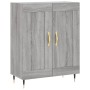 Aparador alto madera contrachapada gris sonoma 69,5x34x180 cm