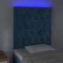 Kopfteil mit LED-Beleuchtung, dunkelblauer Samt, 80 x 7 x 118/128 cm von vidaXL, Kopf- und Fußteile - Ref: Foro24-3122794, Pr...