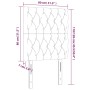 Kopfteil mit LED-Beleuchtung, dunkelblauer Samt, 80 x 7 x 118/128 cm von vidaXL, Kopf- und Fußteile - Ref: Foro24-3122794, Pr...