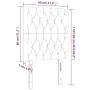 Kopfteil mit LED-Beleuchtung, dunkelblauer Samt, 80 x 7 x 118/128 cm von vidaXL, Kopf- und Fußteile - Ref: Foro24-3122794, Pr...