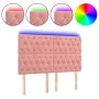 Pink velvet headboard with LED lights 160x7x118/128 cm by vidaXL, Headboards and footboards - Ref: Foro24-3122819, Price: 128...