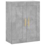 Aparador alto madera contrachapada gris hormigón 69,5x34x180 cm