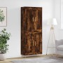 Aparador alto madera contrachapada roble ahumado 69,5x34x180 cm