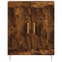 Aparador alto madera contrachapada roble ahumado 69,5x34x180 cm
