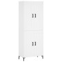 Aparador alto madera contrachapada blanco 69,5x34x180 cm