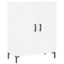 Aparador alto madera contrachapada blanco 69,5x34x180 cm