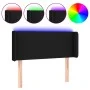 Black fabric headboard with LED 103x16x78/88 cm by vidaXL, Headboards and footboards - Ref: Foro24-3122948, Price: 50,58 €, D...
