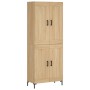 Aparador alto madera contrachapada color roble 69,5x34x180 cm