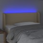 Kopfteil aus cremefarbenem Stoff mit LED 93x16x78/88 cm von vidaXL, Kopf- und Fußteile - Ref: Foro24-3122943, Preis: 55,24 €,...
