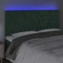 Kopfteil mit LED-Leuchten, dunkelgrüner Samt, 200 x 7 x 118/128 cm von vidaXL, Kopf- und Fußteile - Ref: Foro24-3122829, Prei...