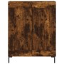Aparador alto madera contrachapada roble ahumado 69,5x34x180 cm