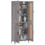 Aparador alto madera contrachapada gris sonoma 69,5x34x180 cm