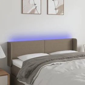 Headboard with LED in taupe gray fabric 147x16x78/88 cm by vidaXL, Headboards and footboards - Ref: Foro24-3122958, Price: 81...