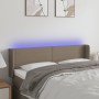 Kopfteil mit LED aus taupegrauem Stoff 147x16x78/88 cm von vidaXL, Kopf- und Fußteile - Ref: Foro24-3122958, Preis: 77,21 €, ...