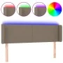 Headboard with LED in taupe gray fabric 147x16x78/88 cm by vidaXL, Headboards and footboards - Ref: Foro24-3122958, Price: 81...