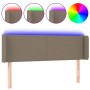 Kopfteil mit LED aus taupegrauem Stoff 147x16x78/88 cm von vidaXL, Kopf- und Fußteile - Ref: Foro24-3122958, Preis: 77,21 €, ...
