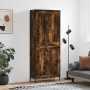 Aparador alto madera contrachapada roble ahumado 69,5x34x180 cm