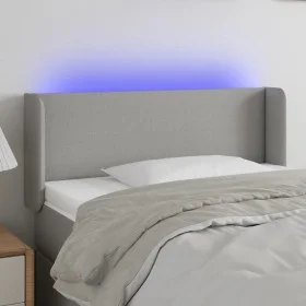 Kopfteil aus hellgrauem Stoff mit LED 93x16x78/88 cm von vidaXL, Kopf- und Fußteile - Ref: Foro24-3122938, Preis: 51,41 €, Ra...