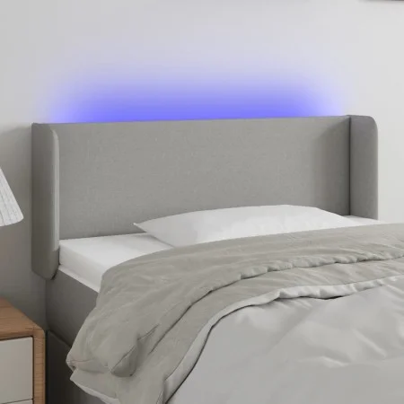 Light gray fabric headboard with LED 93x16x78/88 cm by vidaXL, Headboards and footboards - Ref: Foro24-3122938, Price: 51,41 ...