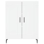 Aparador alto madera contrachapada blanco 69,5x34x180 cm