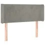 Light gray velvet headboard with LED 93x16x78/88 cm by vidaXL, Headboards and footboards - Ref: Foro24-3122992, Price: 54,66 ...