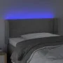Light gray velvet headboard with LED 93x16x78/88 cm by vidaXL, Headboards and footboards - Ref: Foro24-3122992, Price: 54,66 ...