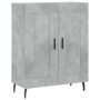 Aparador alto madera contrachapada gris hormigón 69,5x34x180 cm