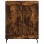 Aparador alto madera contrachapada roble ahumado 69,5x34x180 cm
