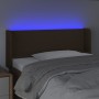 Headboard with LED in dark brown fabric 83x16x78/88 cm by vidaXL, Headboards and footboards - Ref: Foro24-3122933, Price: 47,...