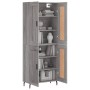 Aparador alto madera contrachapada gris sonoma 69,5x34x180 cm