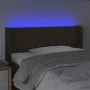 Headboard with LED in dark brown fabric 93x16x78/88 cm by vidaXL, Headboards and footboards - Ref: Foro24-3122941, Price: 51,...